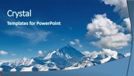  Presentation with tibet - Audience pleasing presentation theme consisting of mount everest view from tibet backdrop and a ocean colored foreground