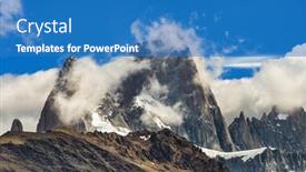  Presentation with clouds - Presentation theme featuring mount-fitz-roy-at-los background and a teal colored foreground