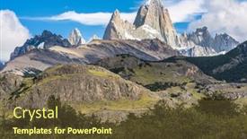  Presentation with national - PPT theme enhanced with mount-fitz-roy-at-los background and a tawny brown colored foreground