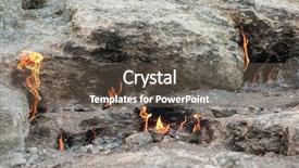  Presentation with natural gas - Slide set consisting of mount from the underground fire background and a dark gray colored foreground