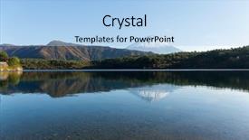  Presentation with mount fuji - Cool new PPT layouts with mount fuji and saiko lake backdrop and a light blue colored foreground