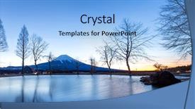  Presentation with mount fuji - Slides consisting of mount fuji fujisan mountain background and a light blue colored foreground