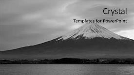  Presentation with mount fuji - Presentation design with mount fuji background and a light gray colored foreground