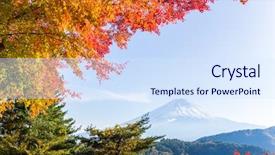  Presentation with mount fuji - Colorful slide deck enhanced with mount fuji backdrop and a sky blue colored foreground