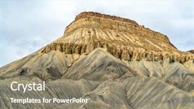  Presentation with couples on the mountain - Cool new presentation design with mount garfield dramatic mountain landmark backdrop and a gray colored foreground