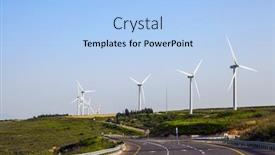  Presentation with farm equipment - Beautiful presentation featuring mount-gilboa-asphalt-highway-modern backdrop and a light blue colored foreground