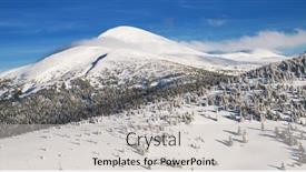  Presentation with green mountains - Cool new PPT theme with mount goverla ukraine beautiful winter landscape in the mountains tops of mountains covered with snow and green firs at the foothills backdrop and a light gray colored foreground