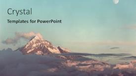  Presentation with usa - Presentation theme having mount-hood-in-oregon-usa background and a light blue colored foreground