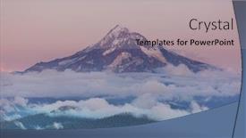  Presentation with usa - Beautiful slide set featuring mount-hood-in-oregon-usa backdrop and a light gray colored foreground