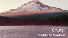  Presentation with beautiful landscapes - Slide set featuring mount-hood-reflection-in-trillium background and a gray colored foreground