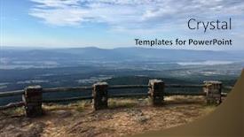  Presentation with park - Audience pleasing presentation theme consisting of mount-magazine-state-park backdrop and a light blue colored foreground