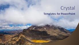  Presentation with new zealand - Slides enhanced with mount-ngauruhoe-is-a-famous background and a lemonade colored foreground