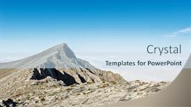  Presentation with mount olympus - Colorful slide set enhanced with mount olympus in central greece and scolio backdrop and a sky blue colored foreground