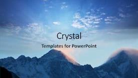  Presentation with everest - Presentation theme with mount peak everest background and a light blue colored foreground