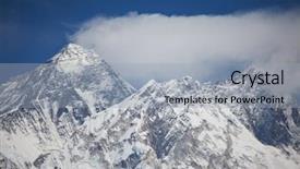  Presentation with everest - Audience pleasing theme consisting of mount peak everest backdrop and a light gray colored foreground