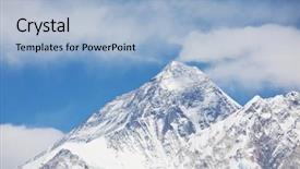  Presentation with everest - Colorful slide deck enhanced with mount peak everest backdrop and a light blue colored foreground