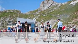  Presentation with traditional music - Slides consisting of mount-pilatus-july-13-unidentified background and a light gray colored foreground