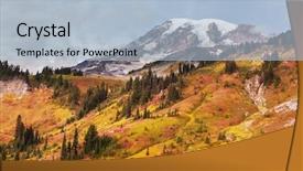  Presentation with national - Presentation theme enhanced with mount rainier national park washington background and a light blue colored foreground