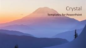  Presentation with sunrise - Presentation theme enhanced with mount-rainier-national-park background and a  colored foreground