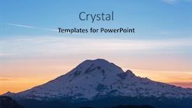  Presentation with sunrise - PPT theme featuring mount-rainier-national-park background and a  colored foreground