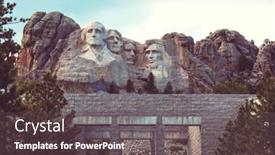  Presentation with mount rushmore - Beautiful slide set featuring mount-rushmore-national-memorial-black backdrop and a dark gray colored foreground