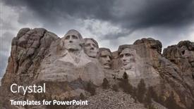  Presentation with mount rushmore - Slide set consisting of mount-rushmore-national-memorial-black background and a tawny brown colored foreground