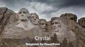  Presentation with dakota - Beautiful presentation design featuring mount-rushmore-national-memorial-black backdrop and a tawny brown colored foreground