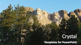  Presentation with mount rushmore - Presentation theme consisting of mount rushmore national memorial seen background and a black colored foreground