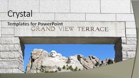 Presentation with mount rushmore - Amazing presentation theme having mount rushmore national memorial seen backdrop and a white colored foreground