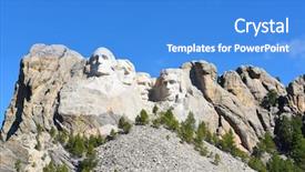  Presentation with mount rushmore - Audience pleasing slide deck consisting of mount rushmore national memorial view backdrop and a teal colored foreground