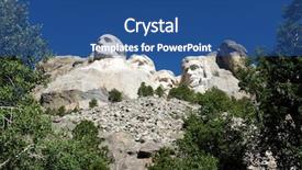  Presentation with mount rushmore - PPT theme with mount rushmore national memorial view background and a ocean colored foreground