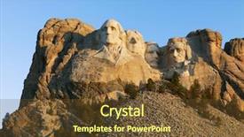  Presentation with mount rushmore - Cool new presentation design with mount rushmore national memorial backdrop and a tawny brown colored foreground