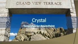  Presentation with mount rushmore - Amazing presentation theme having mount rushmore national memorial backdrop and a ocean colored foreground