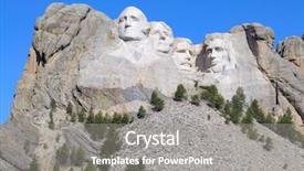  Presentation with mount rushmore - PPT theme featuring mount rushmore national memorial background and a gray colored foreground