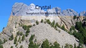  Presentation with mount rushmore - Amazing PPT theme having mount rushmore national memorial backdrop and a teal colored foreground