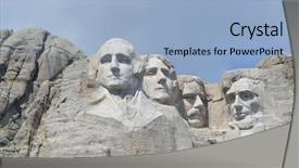  Presentation with dakota - Slide deck enhanced with mount rushmore national monument background and a light blue colored foreground