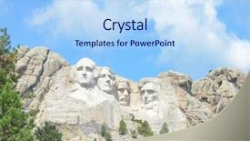  Presentation with dakota - Beautiful slides featuring mount rushmore national monument backdrop and a sky blue colored foreground