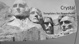  Presentation with dakota - Audience pleasing presentation design consisting of mount rushmore national monument backdrop and a light gray colored foreground