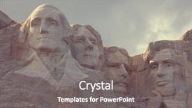  Presentation with mount rushmore - Audience pleasing theme consisting of mount rushmore backdrop and a gray colored foreground