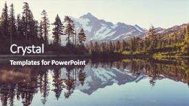  Presentation with washington dc usa map - Presentation theme enhanced with mount shuksan reflection in washington background and a dark gray colored foreground