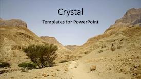  Presentation with landscape desert - Presentation design with mount sinai - desert landscape in the dead background and a  colored foreground