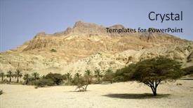  Presentation with landscape desert - Amazing presentation having mount sinai - palm trees in desert landscape backdrop and a light blue colored foreground