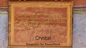  Presentation with ancient greek philosophy socrates - Theme consisting of mount sinai - panel with greek writing background and a coral colored foreground