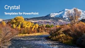  Presentation with rocky mountains - Presentation design featuring roar - mount sopris autumn landscape background and a teal colored foreground
