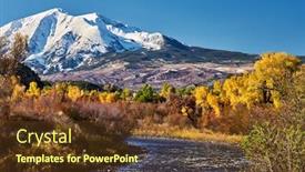 Presentation with rocky mountains - Beautiful theme featuring  backdrop and a  colored foreground