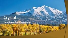  Presentation with rocky mountains - Presentation theme having sopris autumn landscape in colorado background and a teal colored foreground