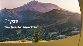  Presentation with usa - Beautiful theme featuring mount-st-helens-in-washington backdrop and a ocean colored foreground