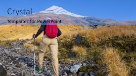  Presentation with beautiful landscapes - Theme having mount-taranaki-mount-egmont background and a teal colored foreground