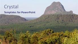  Presentation with queensland - PPT theme having mount-tibrogargan-glass-house-mountains background and a sky blue colored foreground