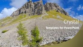  Presentation with trekking - Presentation theme with mount-trekking-of-cristo-pensante background and a coral colored foreground